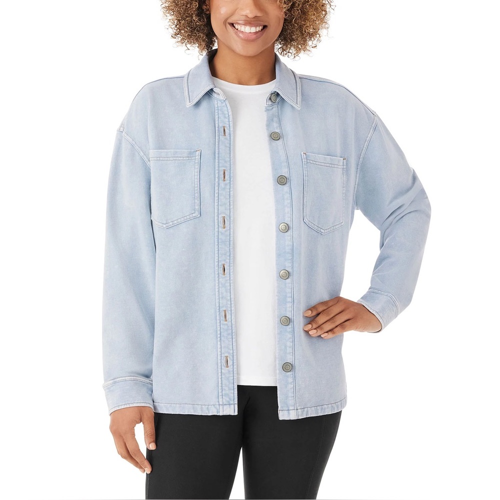 NWT Member's Mark Women's Knit Denim Shirt
